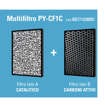 MULTIFILTRO PURIFY PY-CF1C PER SERIE C: COMPRENDENTE FILTRO A CARBONI ATTIVI + FILTRO CATALITICO