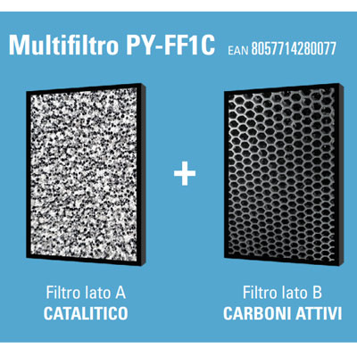 MULTIFILTRO PURIFY PY-FF1C PER SERIE F: COMPRENDENTE FILTRO A CARBONI ATTIVI + FILTRO CATALITICO