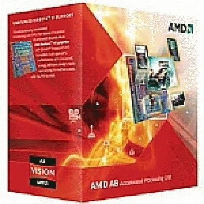 APU AMD FUSION A4 X2 3400 2.7G RADEON HD6410D AD3400OJGXBOX/OJHXBOX 1MB FM1 65W BOX -GARANZIA 3 ANNI-