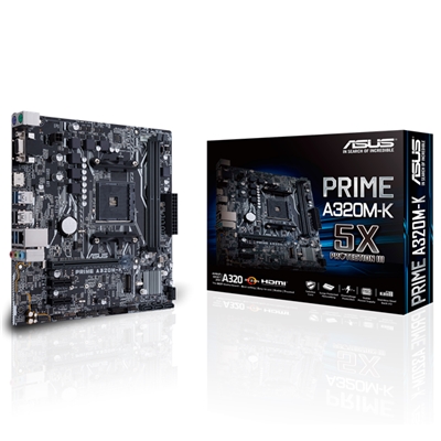 MB ASUS PRIME A320M-K LGA AM4 A320 AMD 2XDDR4DC VGA 1PCIE3.0X16 4SATA3RAID M.2 GBLAN 6USB3.0 HDMI D-SUB MATX 90MB0TV0-M0EAY0