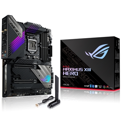 MB ASUS ROG MAXIMUS XIII HERO Z590 LGA1200 4XDDR4DC-5333O.C. 2XPCIE4.0X16 HDMI 6XSATA3 M2 GBLAN WI-FI USB3.2 ATX 90MB15X0-M0EAY0