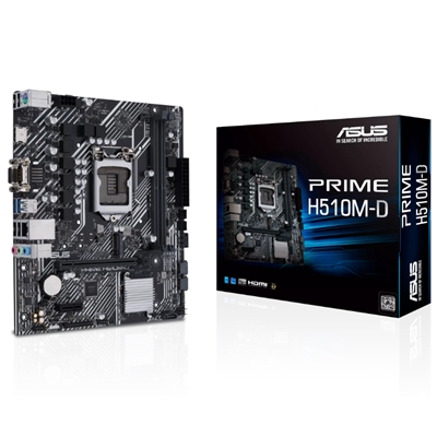 MB ASUS PRIME H510M-D H510 LGA1200 2XDDR4DC-3200O.C. D-SUB HDMI 1XPCIE4.0X16 4XSATA3 M.2 GBLAN USB3.2 MATX 90MB17M0-M0EAY0