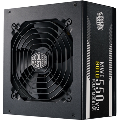 ALIMENTATORE ATX 550W COOLERMASTER MWE GOLD-V2 MPE-5501-AFAAG-EU PFC ATTIVO GOLD FULL MODULARE 240VAC FAN120MM CAVO EU