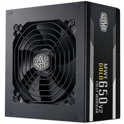 ALIMENTATORE ATX 650W COOLERMASTER MWE GOLD-V2 MPE-6501-AFAAG-EU PFC ATTIVO GOLD FULL MODULARE 240VAC FAN120MM CAVO EU