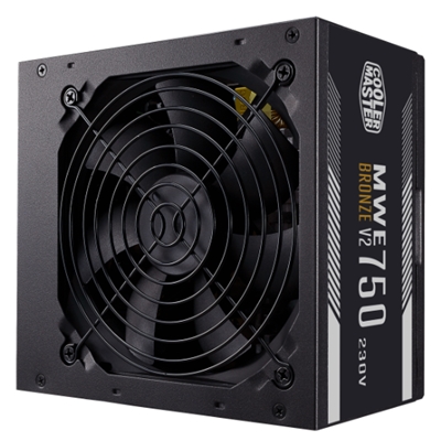 ALIMENTATORE ATX 750W COOLERMASTER MWE750 MPE-7501-ACABW-BEU 750WATT 80+ BRONZE V2 200-240VA 50-60HZ FAN120MM CAVO SHUKO