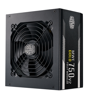 ALIMENTATORE ATX 750W COOLERMASTER MWE GOLD MPE-7501-AFAAG-EU PFC ATTIVO GOLD FULL MODULARE 240VAC FAN120MM CAVO EU