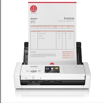 SCANNER BROTHER ADS-1700W DOCUMENTALE (DUAL CIS) A4 CARIC. DALL'ALTO 25PPM/50IPM ADF LCD USB WIFI, SCANS TESSERE