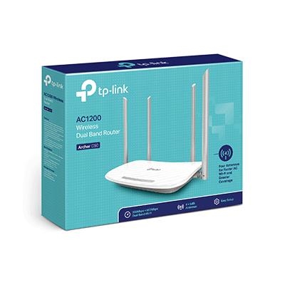 WIRELESS AC1200 ROUTER DUAL BAND TP-LINK ARCHER C50 -300MBPS X2.4GHZ-867MBPS X 5GHZ- 802.11A/B/G/N 1P WAN-4P 10/100 FINO:31/12