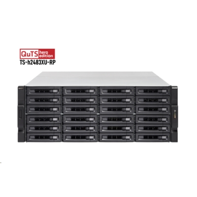 NAS QNAP TS-H2483XU-RP-E2236-128G 24HD >NO HD< 4U 4P 1GBE RJ45 2X10GBE SFP+ 2P 10GBASE-T-6P USB-128G DDR4 ECC-XEON 3.4GHZ