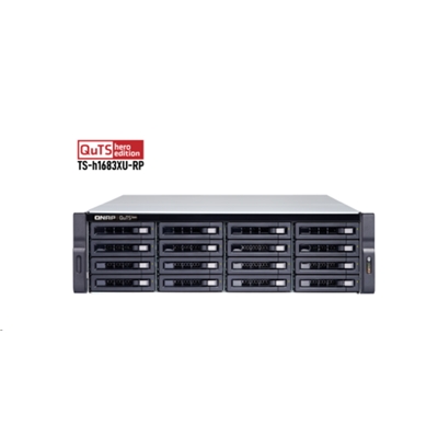 NAS QNAP TS-H1683XU-RP-E2236-128G 16HD >NO HD< 3U 4P 1GBE RJ45 2X10GBE SFP+ 1P 1GBERJ45 2P 10GBASE-T-128G DDR4 ECC-XEON 3.4GHZ