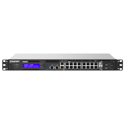 NAS-SWITCH QNAP QGD-1602P-C3558-8G 2HD SATA6 (NN INCL.)8GB DDR4-CPU ATOM C3558 8P 2.5GBPS POE+8P 1GBE POE+2P 10GBE SF FINO:31/12