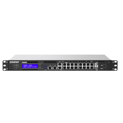 NAS-SWITCH QNAP QGD-1602P-C3758-16G 2HD SATA6(NN INC.)16GB DDR4-CPU ATOM C3758 8P 2.5GBPS POE+8P 1GBE POE+2P 10GBE SF FINO:31/12