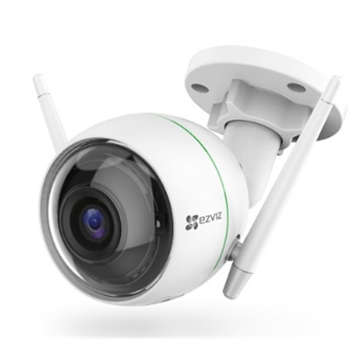 VIDEOCAMERA IP WIRELESS EZVIZ C3WN 4MM BIANCA DA EST. -RISOL.FULL HD 1080P-WI-FI 2.4GHZ VIS.NOTT.FINO 30MT-IP66-MICR. FINO:31/12