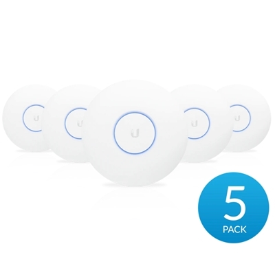 WIRELESS ACCESS POINT UBIQUITI UNIFI UAP-AC-PRO-5 DUALBAND 2.4GHZ/450M 5GHZ/1300M 802.11/B/G/N 5 PACK (POE INJECTOR NON INCL.)