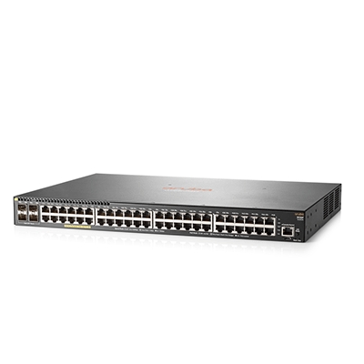 SWITCH HP JL254A ARUBA 2930F 48G 4SFP+ MANAGED 48X10/100/1000 + 4X1 GIGABIT/10 GBIT SFP+ (UPLINK) RACK1U GAR A VITA FINO:31/12