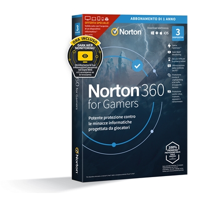 NORTON 360 FOR GAMERS 2021 -- 3 DISPOSITIVI (21416227) - 50GB BACKUP