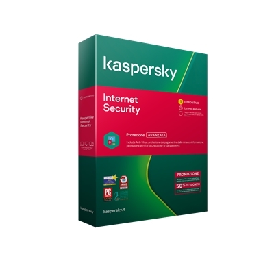 KASPERSKY BOX INTERNET SECURITY -- 1 DISPOSITIVO ATTACH (KL1939T5AFS-20SATT) FINO:31/12