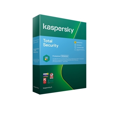 KASPERSKY BOX TOTAL SECURITY 2020 -- 3PC X PC/MAC/ANDROID (KL1949T5CFS-20SLIM) FINO:31/12