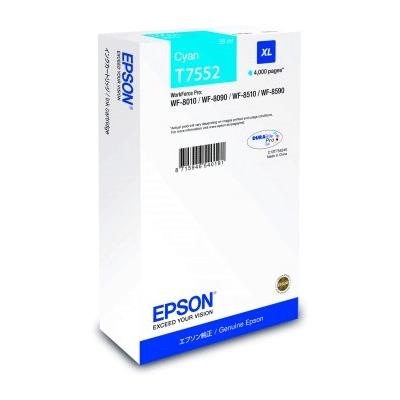 CARTUCCIA EPSON T7552 XL C13T755240 CIANO 4.000PG. X WF-8010DW/WF-8510DWF 4000PG