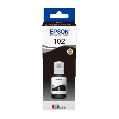 FLACONE EPSON 102 C13T03R140 NERO 127ML PER ECOTANK ET-2700 ET-2750 ET-3750 ET-4750 ET-15000